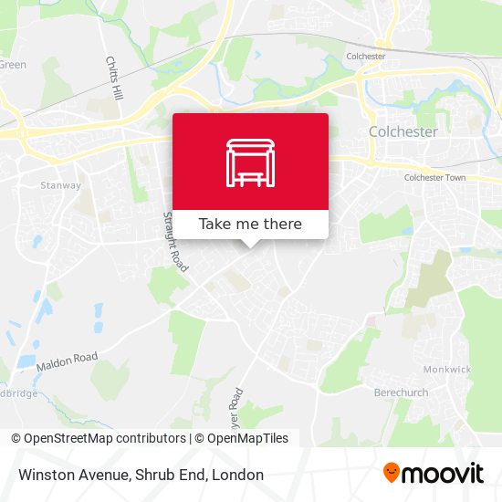 Winston Avenue, Shrub End map