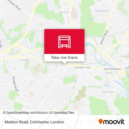 Maldon Road, Colchester map