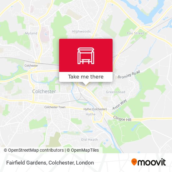 Fairfield Gardens, Colchester map