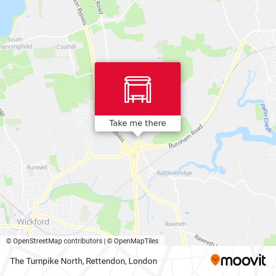 The Turnpike North, Rettendon map