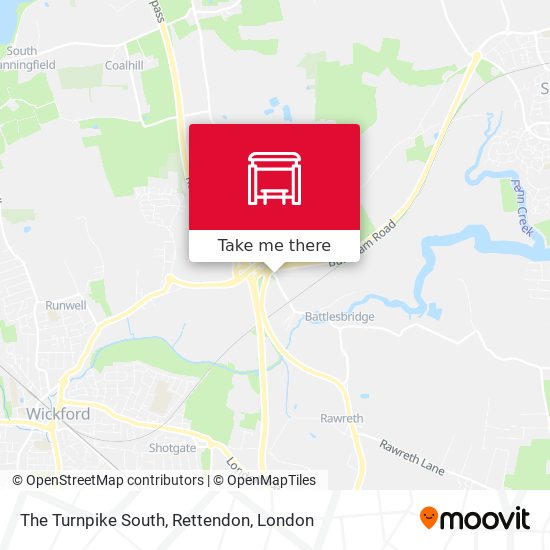 The Turnpike South, Rettendon map