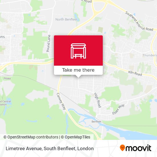 Limetree Avenue, South Benfleet map