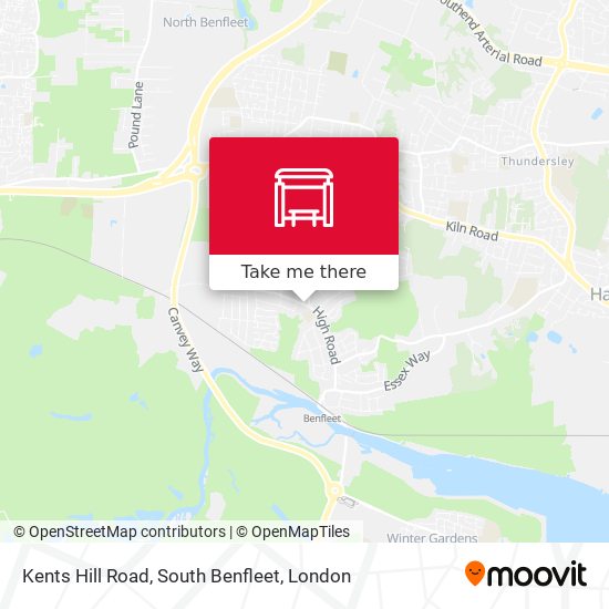 Kents Hill Road, South Benfleet map