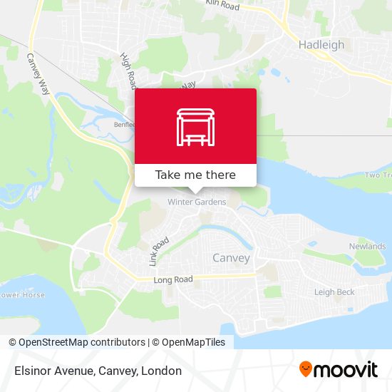 Elsinor Avenue, Canvey map