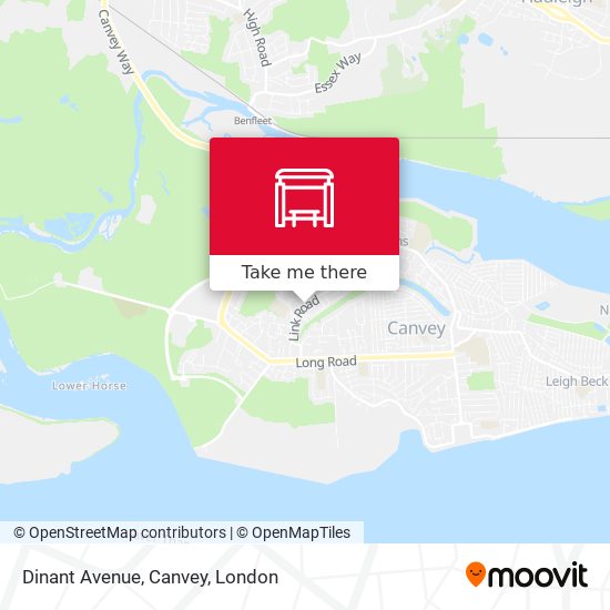 Dinant Avenue, Canvey map