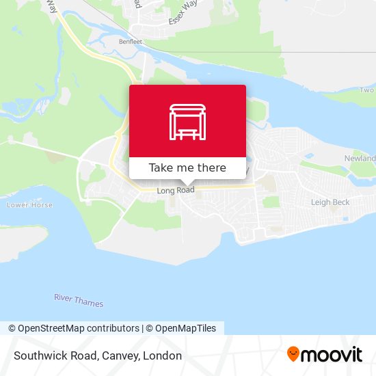 Southwick Road, Canvey map