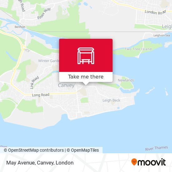 May Avenue, Canvey map