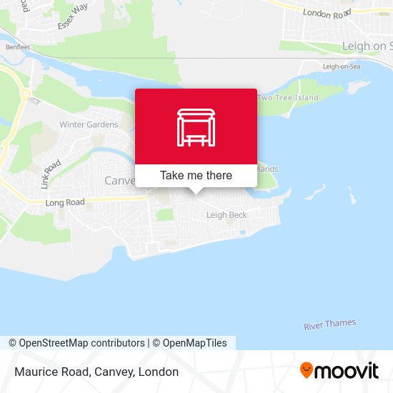Maurice Road, Canvey map