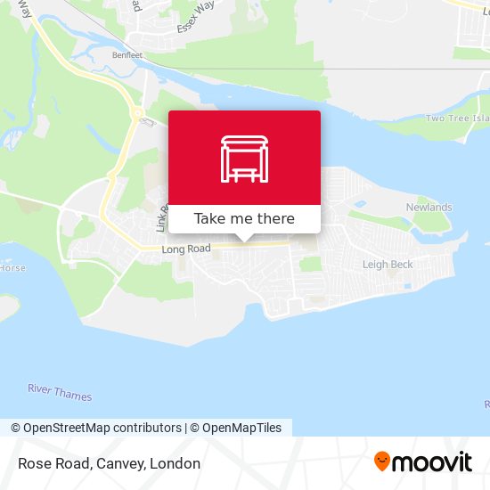 Rose Road, Canvey map