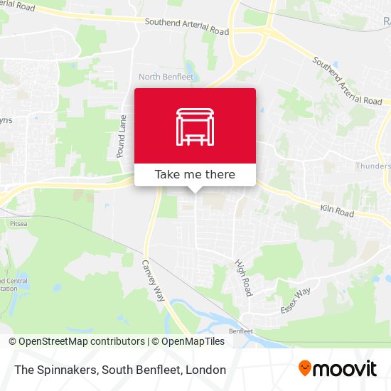 The Spinnakers, South Benfleet map