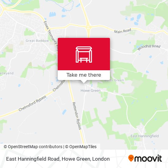 East Hanningfield Road, Howe Green map