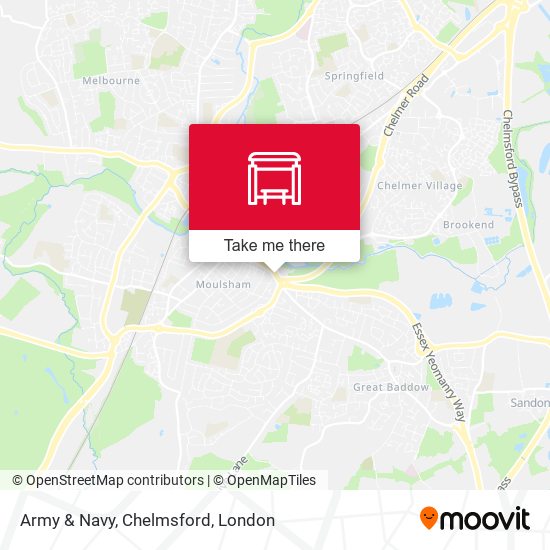 Army & Navy, Chelmsford map