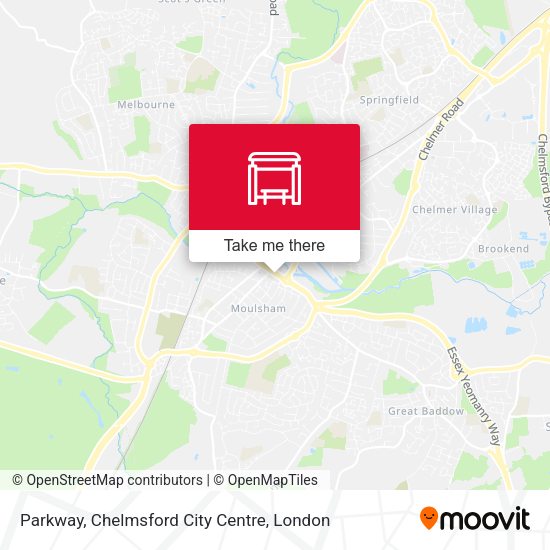 Parkway, Chelmsford City Centre map