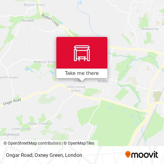 Ongar Road, Oxney Green map