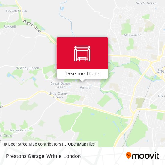 Prestons Garage, Writtle map