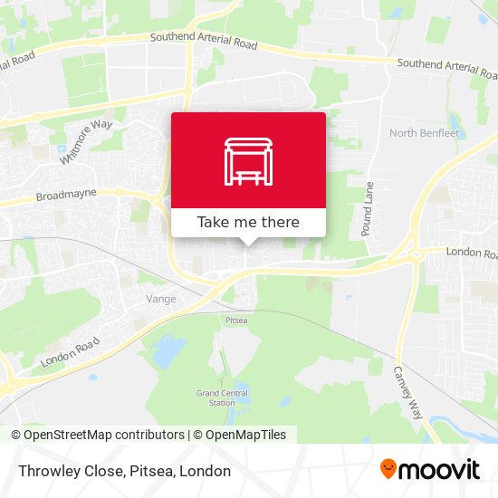Throwley Close, Pitsea map