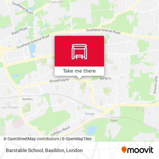 Barstable School, Basildon map