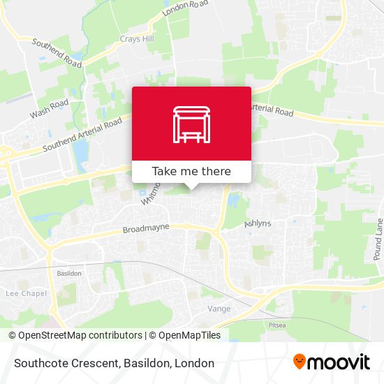 Southcote Crescent, Basildon map