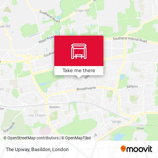 The Upway, Basildon map