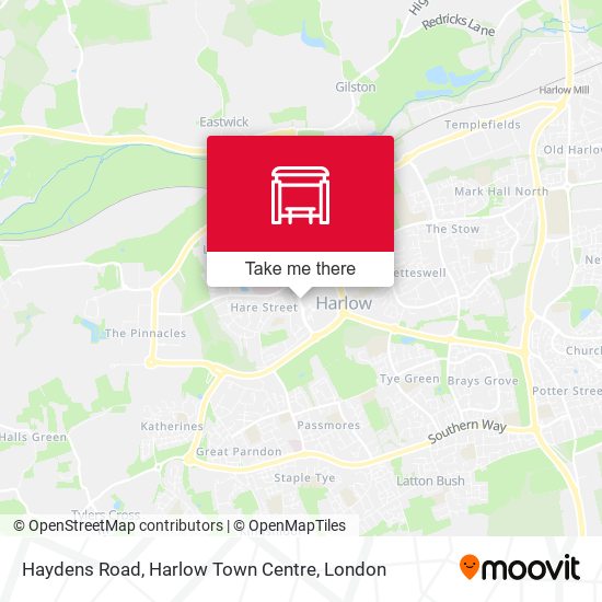 Haydens Road, Harlow Town Centre map