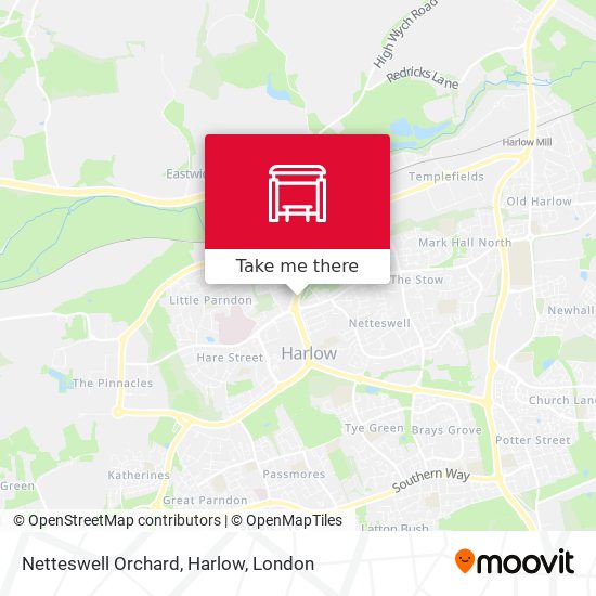 Netteswell Orchard, Harlow map