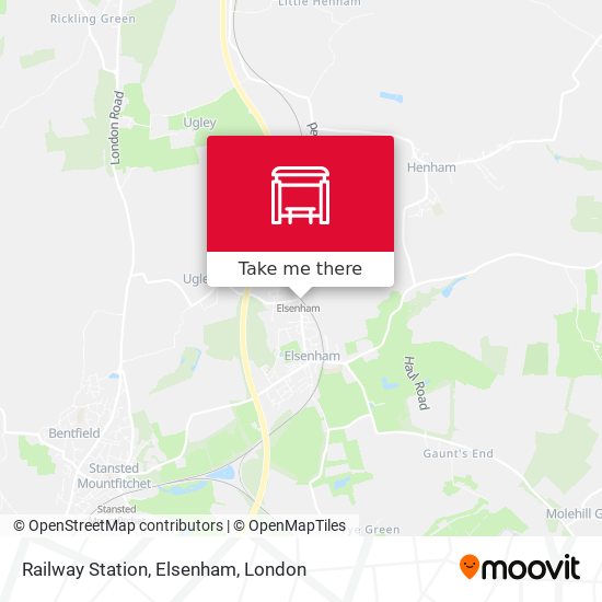 Railway Station, Elsenham map