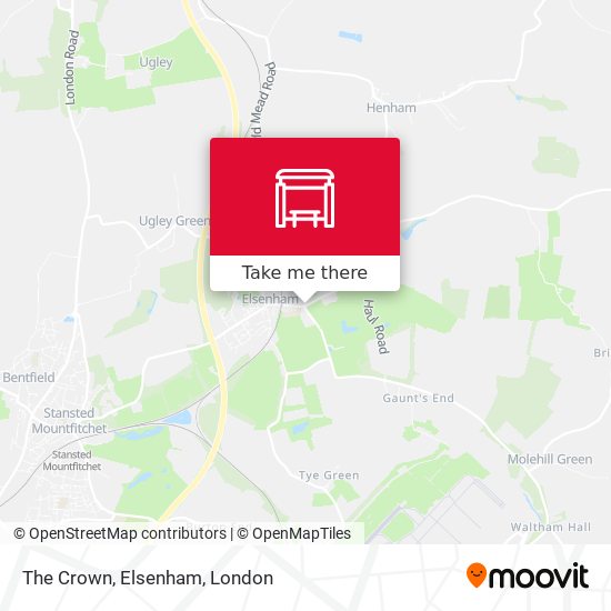 The Crown, Elsenham map