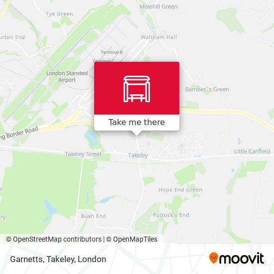 Garnetts, Takeley map