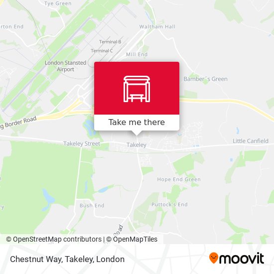 Chestnut Way, Takeley map
