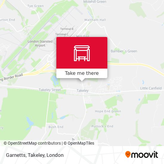 Garnetts, Takeley map