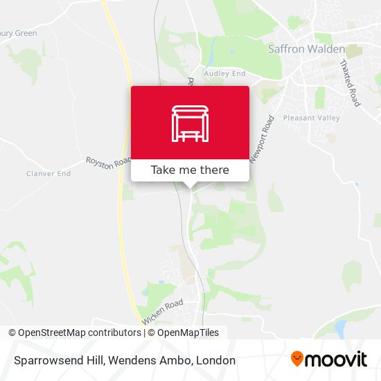 Sparrowsend Hill, Wendens Ambo map