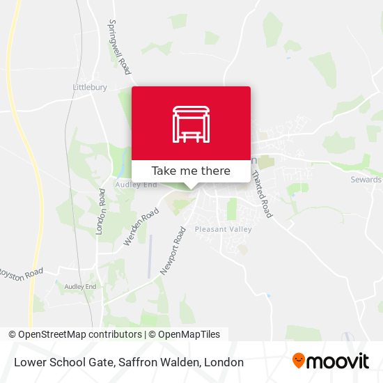 Lower School Gate, Saffron Walden map