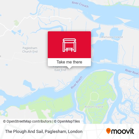 The Plough And Sail, Paglesham map