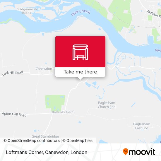 Loftmans Corner, Canewdon map