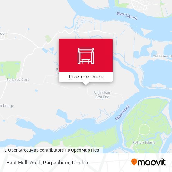 East Hall Road, Paglesham map