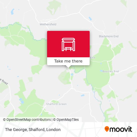 The George, Shalford map