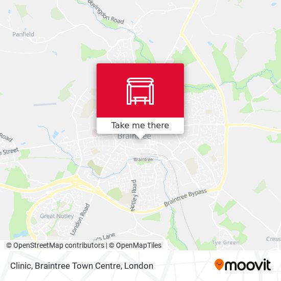 Clinic, Braintree Town Centre map