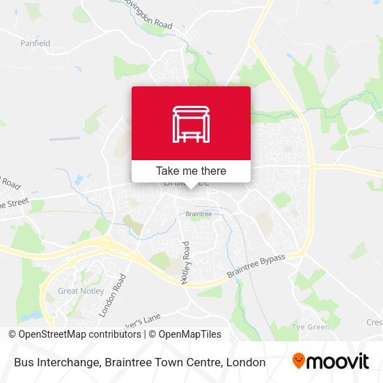 Bus Interchange, Braintree Town Centre map