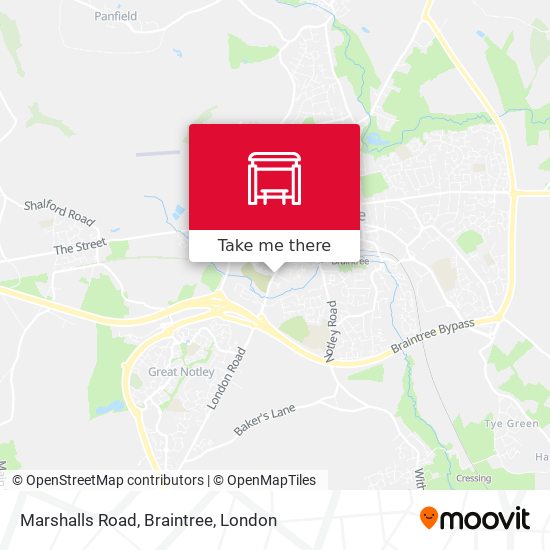Marshalls Road, Braintree map