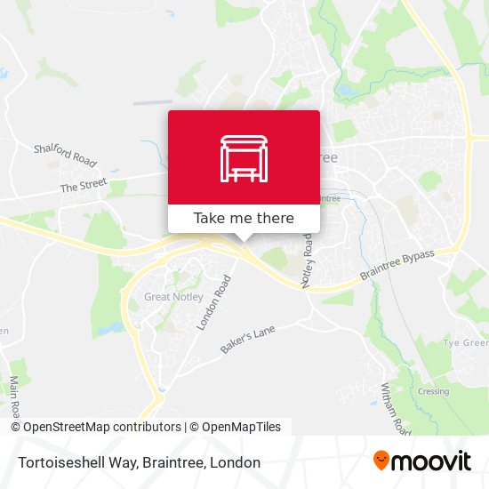 Tortoiseshell Way, Braintree map