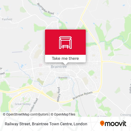 Railway Street, Braintree Town Centre map