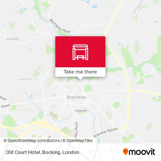 Old Court Hotel, Bocking map