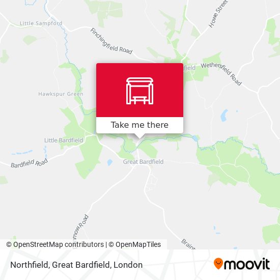 Northfield, Great Bardfield map