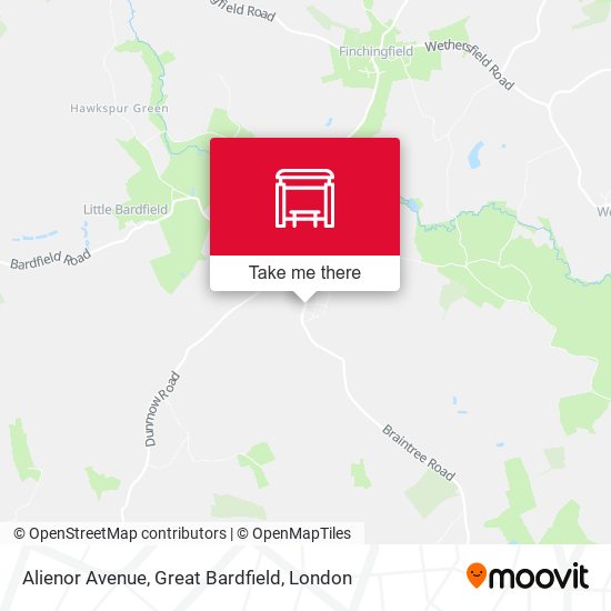 Alienor Avenue, Great Bardfield map