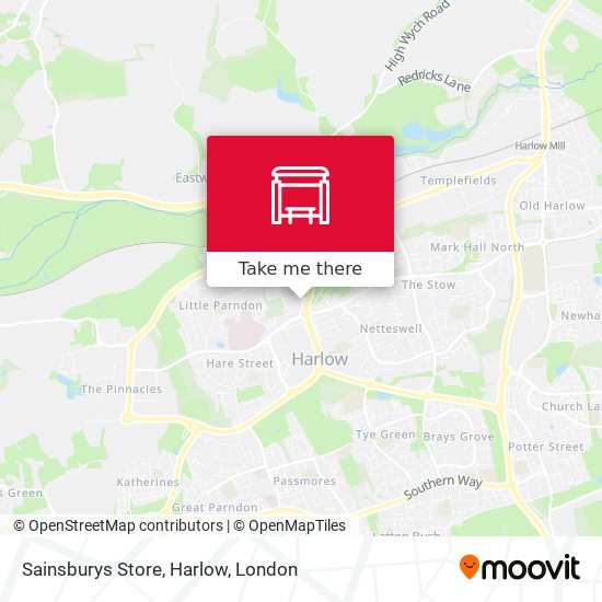 Sainsburys Store, Harlow map