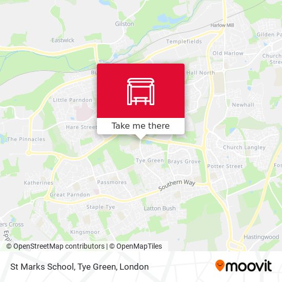 St Marks School, Tye Green map