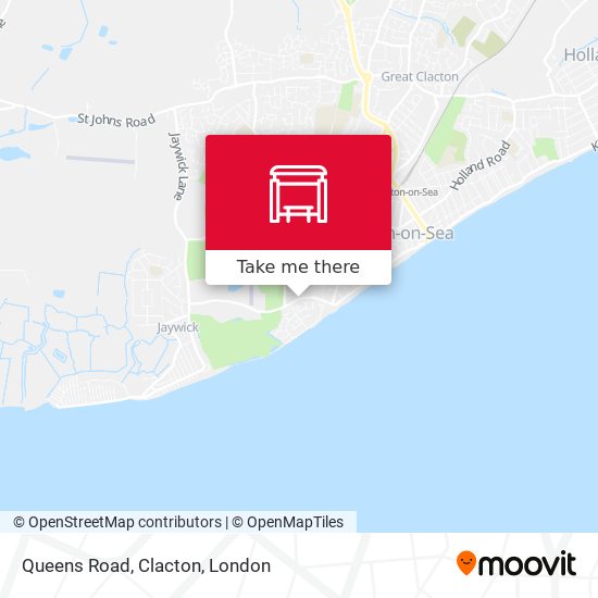 Queens Road, Clacton map