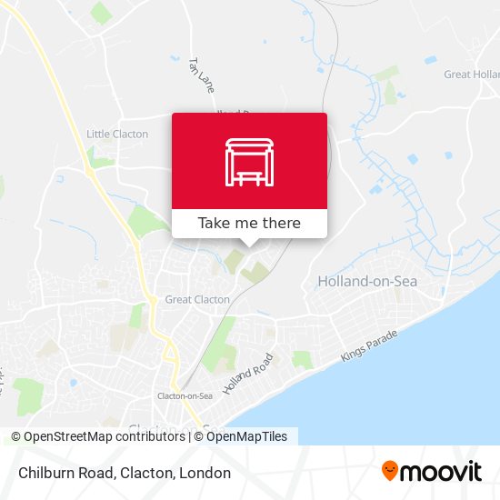 Chilburn Road, Clacton map