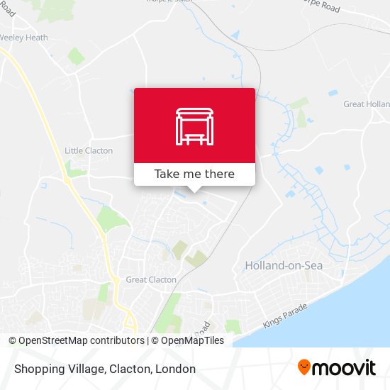 Shopping Village, Clacton map