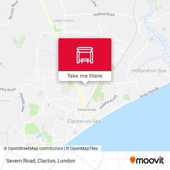 Severn Road, Clacton map